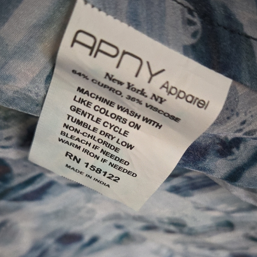 APNY Women's Blouse in Blue Pattern - Picture 4 of 4